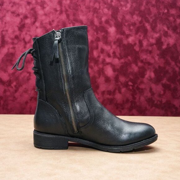 Sofft Women Sharnell Low Black Leather Back Lace-up Mid Calf boots sz 7 - Picture 4 of 8